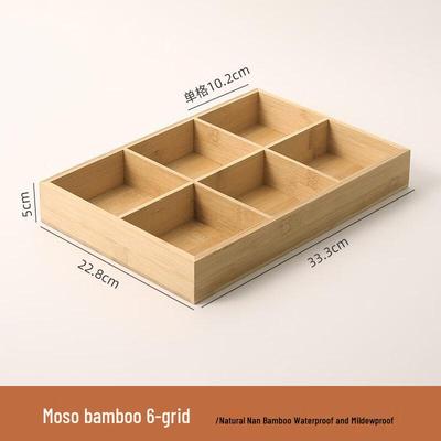 Водонепроницаемый многосекционный бамбуковый поднос для подачи чая и фруктов