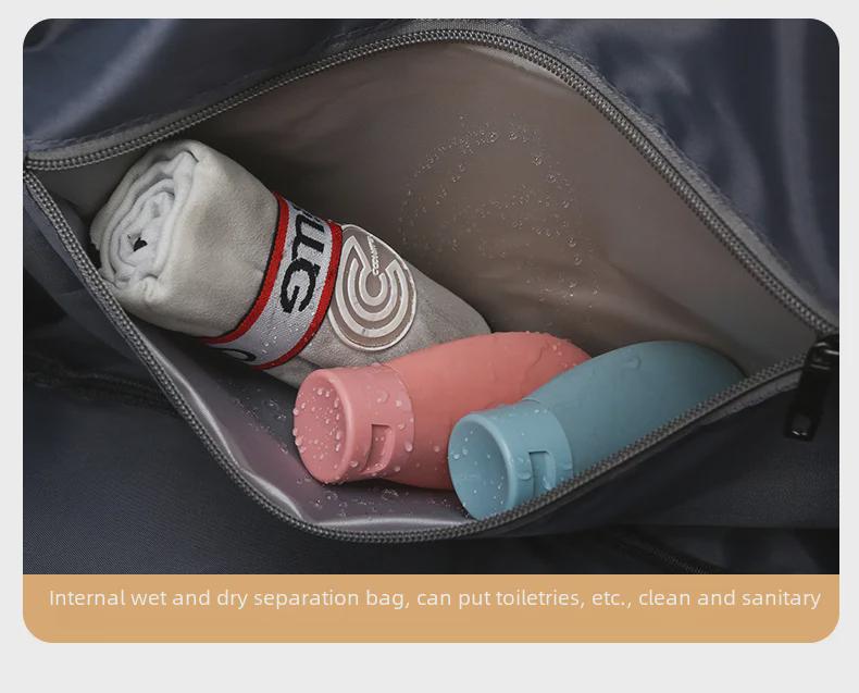 Дорожная сумка большой вместимости с отделением для сухого/мокрого белья и отделением для обуви - Oxford Canvas, портативная сумка для фитнеса