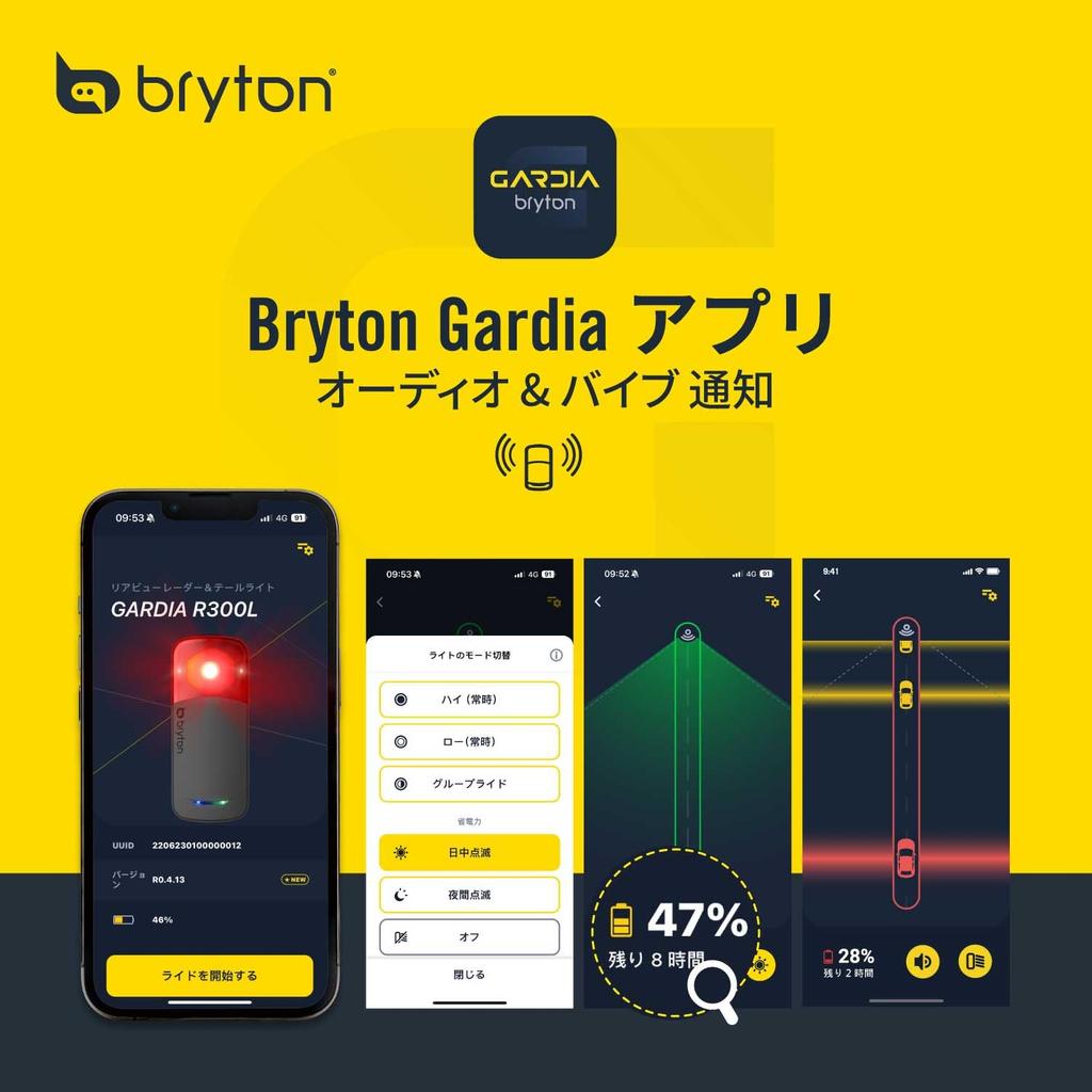 Велосипедный радар-задний фонарь Bryton Gardia R300L Обнаруживает приближающиеся сзади транспортные средства до включает стоп-сигнал и работает до 17