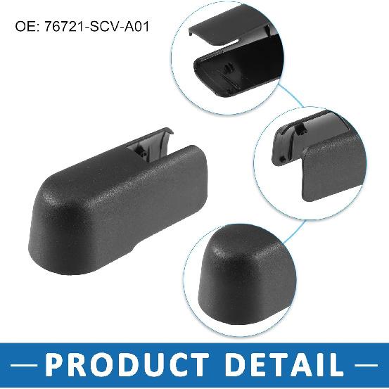 Rear Windshield Wiper Arm Nut 76721-SCV-A01 Wiper Blade Arm Cover Cap for Acura MDX 2007-2016 Plastic