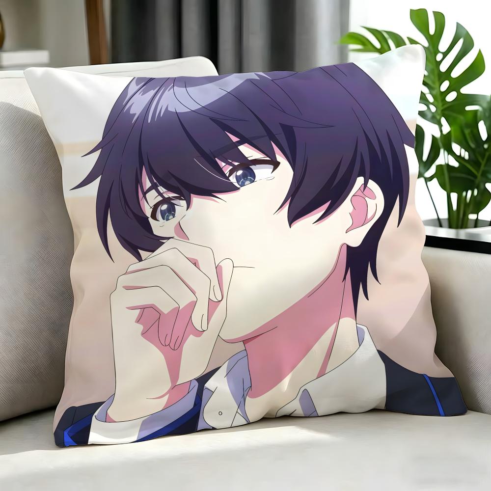 Anime Chitose Is In The Ramune Bottle Cushion Cover Cushion Cover Set 4Pcs 50X50 45X45 40X40 Pillowcase Decorative Sofa Home