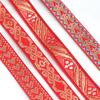 Elegant Wedding Embroidery Chinese Ethnic Style National Tide Wedding Chinese Dowry Decoration Gold Ribbon Red Tie Woven Ribbon Happiness Letter