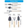 Horticultural Gardening Hand Tool Set of 3 with Metal Shovel Trowel and Rakes Suitable for Home Garden and Balcony Plant