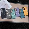 Для Samsung Galaxy Z Fold 7 Чехол Роскошный ПУ Ткань Магнитная Беспроводная Зарядка Защитная Задняя Крышка Чехол Для Z Fold7 6 5 Корпус