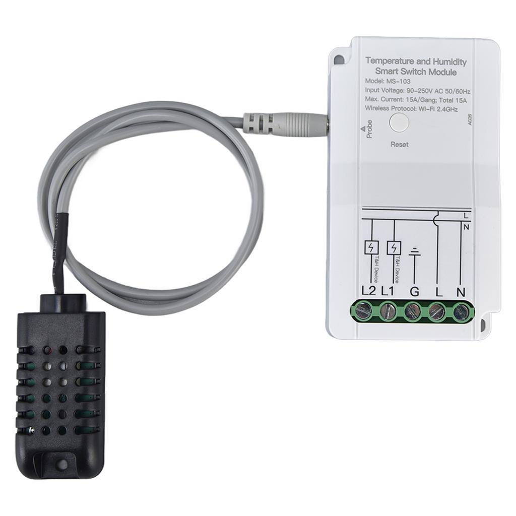 Smart WIFI Temperature Humidity Switch Module Timing APP Remote Control with Probe for Greenhouse