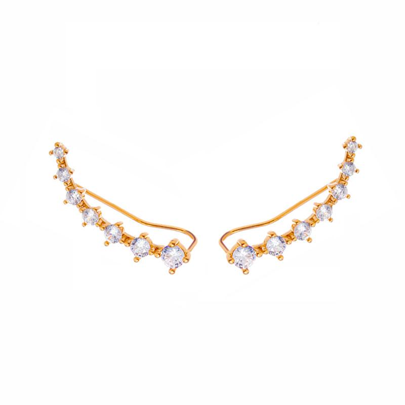 925 Silver Crystal Heart Hoop Earrings for Women Luxury Fashion Jewelry