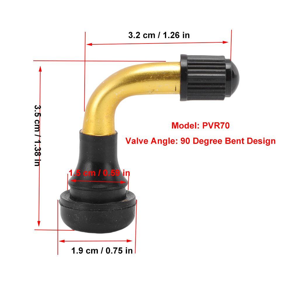 8PCS 90 Degree Tubeless Tire Valve Stem Angled Tire Valve Stem Scooter Tubeless Tire