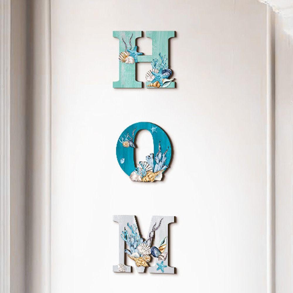 4 шт. подвеска ручной работы Ocean HOME Sign в морском стиле для настенного украшения для спальни