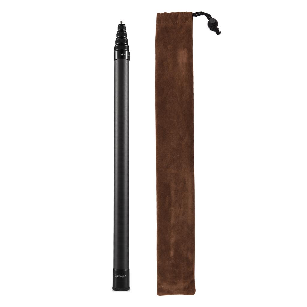 Camnoon 3 Meters118 Inches Portable Selfie Stick Telescoping Selfie Stand Carbon Fiber 4 Sections