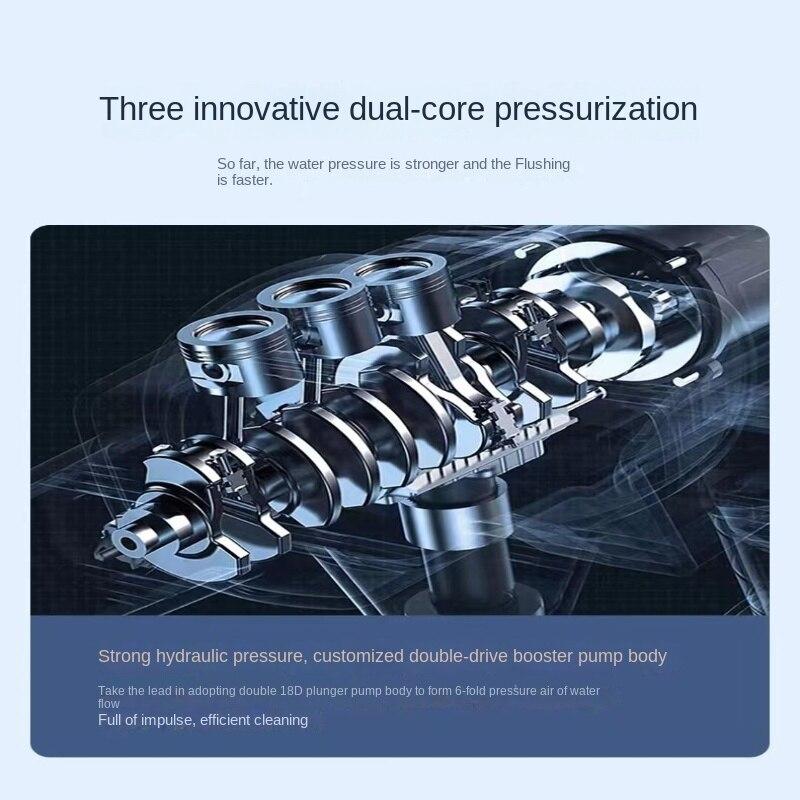 Wireless High-pressure Car Washing Machine, High-power Lithium Battery Powerful Car Washing Gun, Rechargeable Portable Washing Machine.