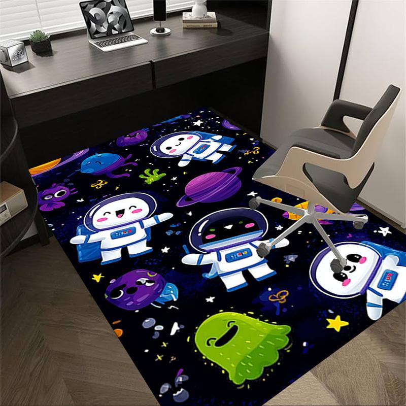 1PC space explorer space creature Anti-slip carpet, suitable for Office, bedroomand playrooms. It can also be used as a sofa footrest cover-W97