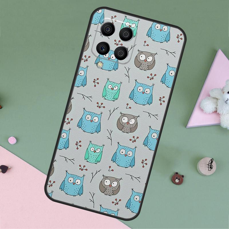 Owl Pattern For Samsung Galaxy M20 M06 M16 M12 M13 M14 M15 M35 M55 M34 M54 M33 M53 M21 M31 M32 M52 Case