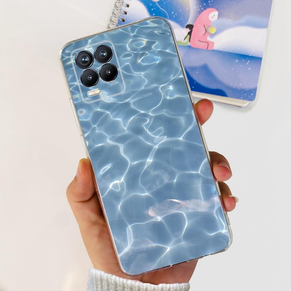 Чехол для Realme 8 Pro Модный Цветок Сердце Мягкий Силикон Прозрачная Крышка Для Realme 8 5G RMX3241 Funda на Realme8 RMX3085 Coque