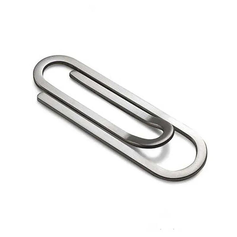 Тонкий карманный зажим для денег из нержавеющей стали, металлический стальной зажим для купюр, папка-зажим для банкнот, держатель для удостоверения личности, кредитной карты