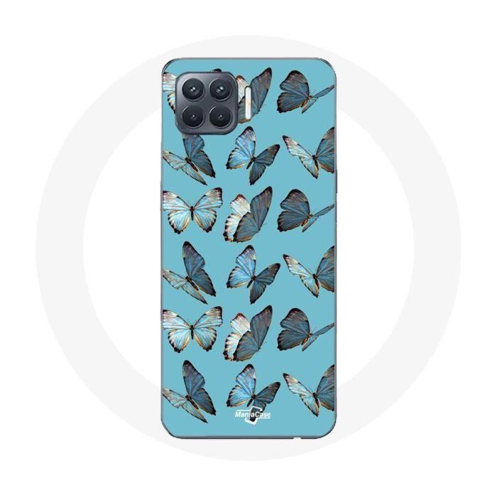Case - Oppo - A93 - Flexible - Butterflies - Blue