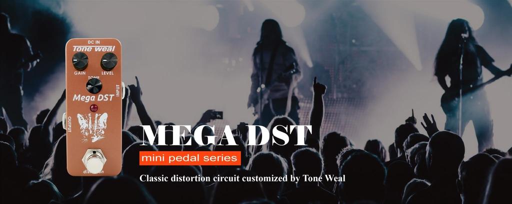 Разработанный и изготовленный в Mega DST MINI Pedal является частью MINI Pedal. Он обладает классическим тональным колесом, плавным, настоящим и идеально подходит для металла и