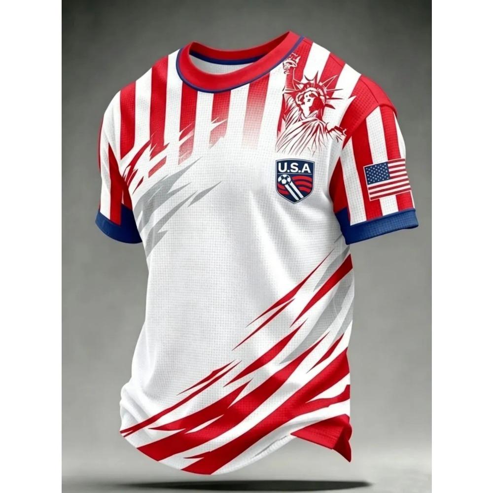 Patriotism American football jersey, Freedom Muse statue cool pattern jersey
