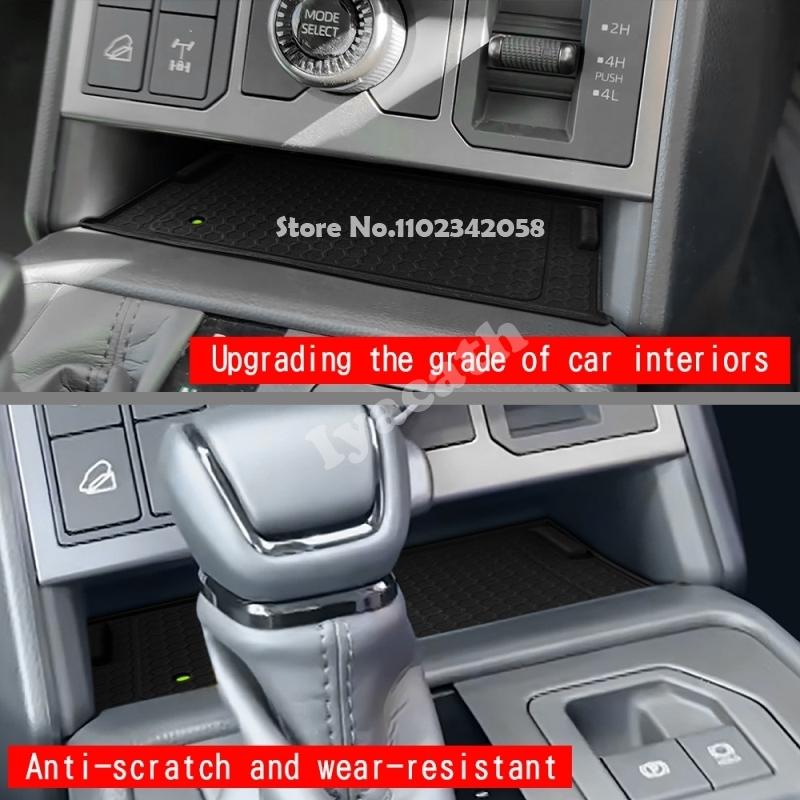 FOR TOYOTA HILUX 2026 2027 silicone center control Upper storage box pad panel wireless charging pad Interior Accessories