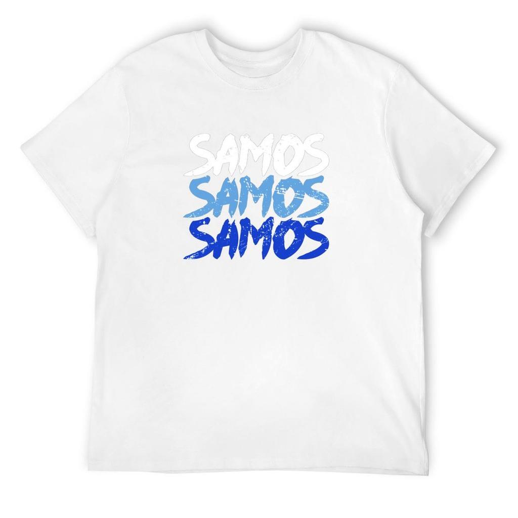 Greece Vacation / Greek Island Samos T-Shirt Blanks Baggy Shirts Cotton Man T-shirts Outfits for Men