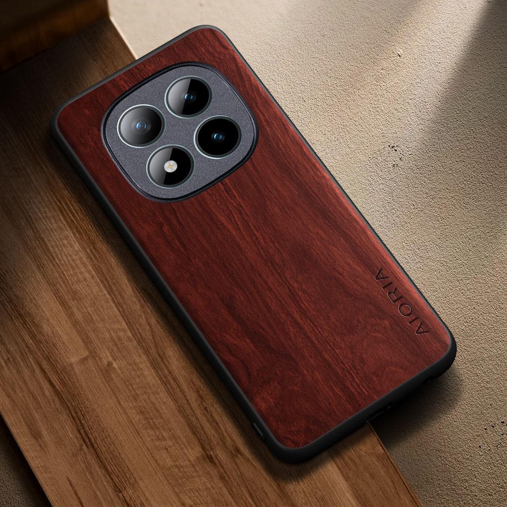 Для Xiaomi Redmi Note 15 14 Pro Plus Чехол capa coque стильный премиальный деревянный узор ПУ кожаная крышка для телефона funda