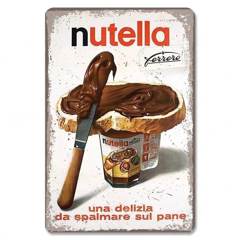 Vintage Candy Chocolate Metal Plates Cream Milk Chocolate Poster Metal Plaque Tin Sign For Kitchen Cafe Dining Room Wall Decor