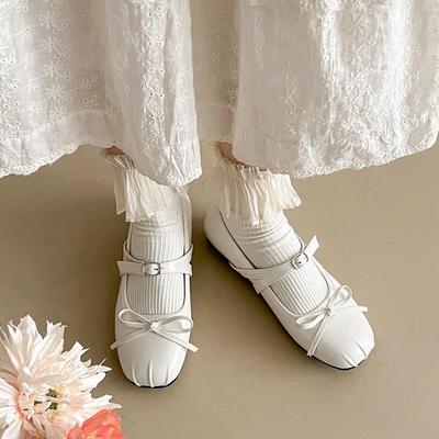 Мягкая кожаная версия туфли-балетки на плоской подошве маленькие кожаные туфли женские 2025 весна новые весенние с юбкой на мягкой подошве Мэри Джейн одинарные туфли