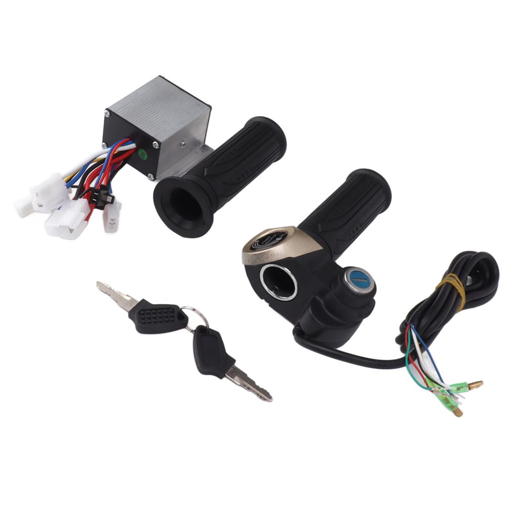 24V 250W Контроллер для электровелосипеда с щеточным двигателем Комплект для переоборудования электровелосипеда с круглым экраном Ручка газа 24В 2 ключа