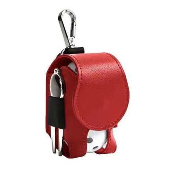 Golf Ball Waist Bag with Clip Waterproof Faux Leather Golf Ball Tee Tools Accessories Organizer Pouch Holder Men Women Golf Enthusiasts Gift