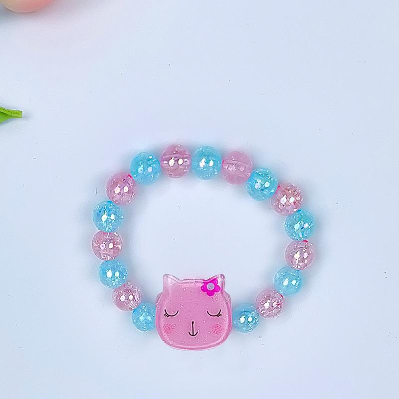 Мультяшный кулон-русалка, браслет из бусин для девочек