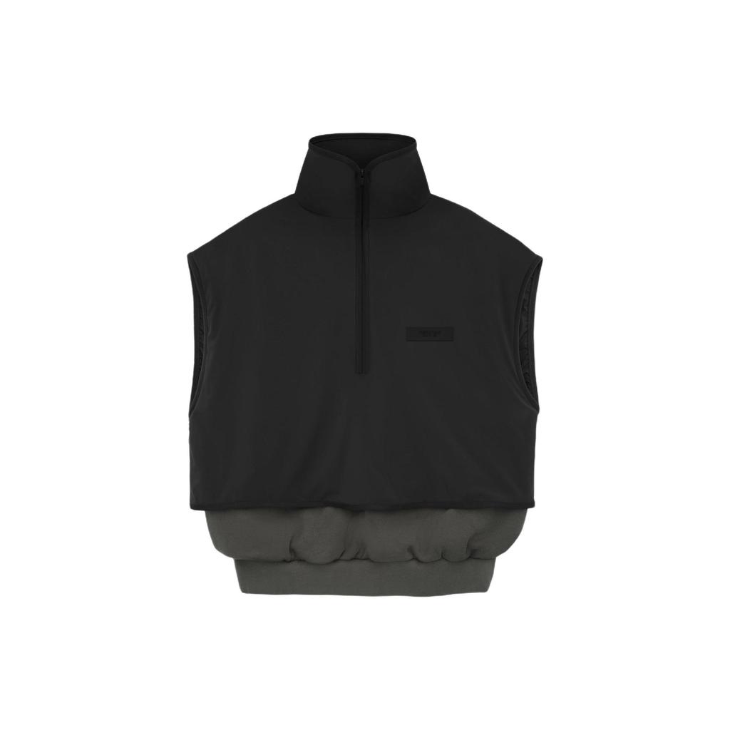 Fear of God Essentials Nylon Fleece Mockneck Vest Ink/Jet Black Men Outerwear 202SP244290F