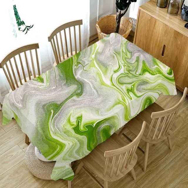 Зыбучие пески, мраморная скатерть, украшение для кухонного стола, аксессуары, модная атмосфера, прямоугольная модная скатерть для ужина