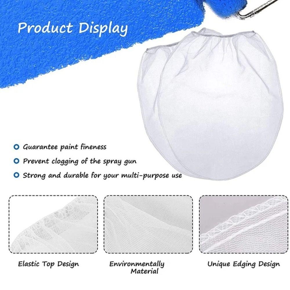 5Pcs Elastic Paint Strainer Bags 1/2/5 Gallon Paint Screen Net Liquid Filter Bags Home Decoration