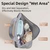Zipper Closure Mesh Storage Bag with Handle Travel Cosmetic Bag Makeup Bag  Swimming