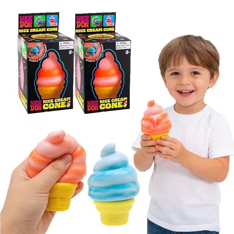 Needoh Nice Cube От Schylling Сенсорные Игрушки-Сжималки Наборы Мороженое Цвет Мягкие Игрушки Снятие Стресса Игрушки-Антистресс Наборы Игрушек Для Детей Взрослых Коллекционные