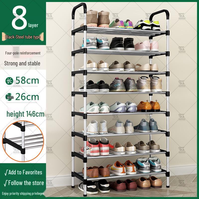 Тонкая многоярусная обувница для прихожей или общежития