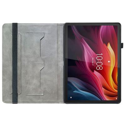 Чехол-подставка с принтом и слотами для карт из ПУ-кожи для планшета Lenovo Tab K11 Plus