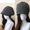 Breathable Short-Brimmed Hat Solid Color Newsboy Hat Retro Beanie Cap  for Women