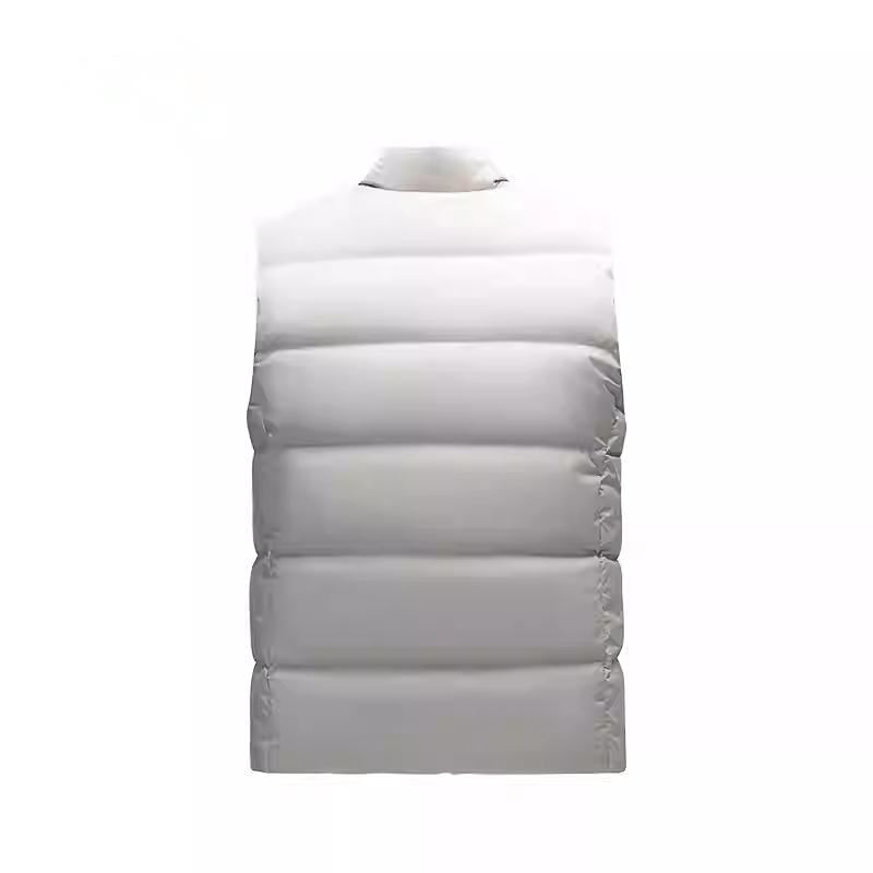 Anta Однотонный пуховый жилет на молнии со стойкой, дышащий, универсальный, мужской, светло-каштаново-серый 152447912-1