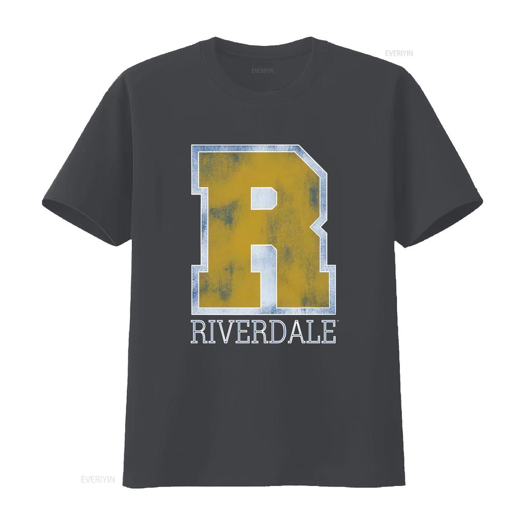 Riverdale Vintage Varsity Logo Royal Slim Fit T Shirt Vintage Washed Designer Clothes Streetwear Soft Stylish Homme Graphic