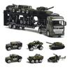 Popgaga Trailer Mini Car Large Alloy Mini Military Vehicle Car Birthday Present Set, Trailer, Car, Set, Toy, Transport, Boys, Girls, Gift, Christmas,