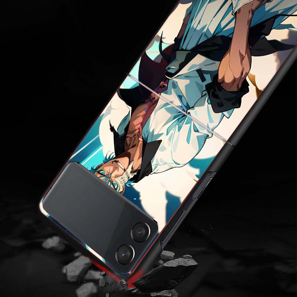 Чехол для телефона Grimmjow 6 Bleach для Samsung Galaxy Z Flip 7 6 5 4 3 5G Ударопрочный чехол Z Flip7 Flip6 ZFlip5 Flip3 Flip4 Роскошный She