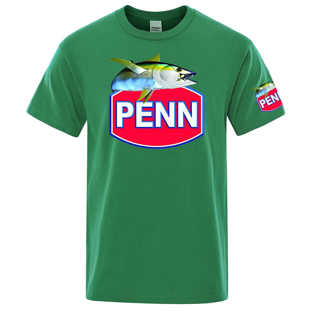 26 Penn Fishing Логотип Принт Новые Унисекс Модные Футболки с коротким рукавом Трендовые Простые Универсальные Футболки с коротким рукавом Быстросохнущие