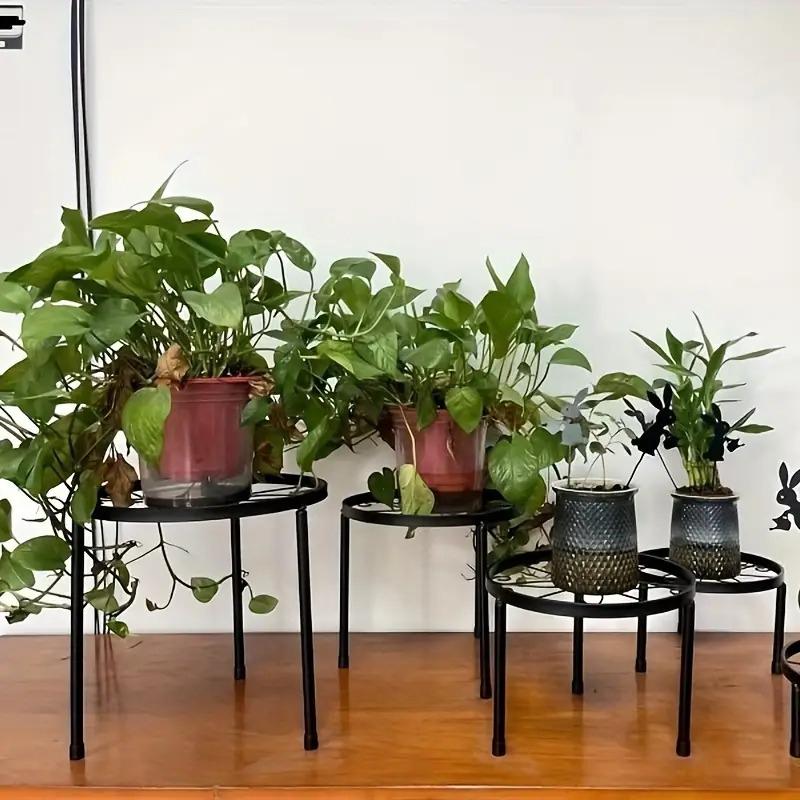 1шт черная гостиная съемная компактная однослойная конструкция для внутреннего/наружного декора металлическая подставка для цветов балкон