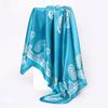 Paisley Silk Satin Scarf for Women Fashion Shawls Wraps Large Bandana Head Hijab Scarves 90cm Square Headband Hair Scarfs Ladies