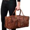 Кожаная сумка Travel Goat Gym Duffel Luggage Подлинная коричневая винтажная новая мужская мужская
