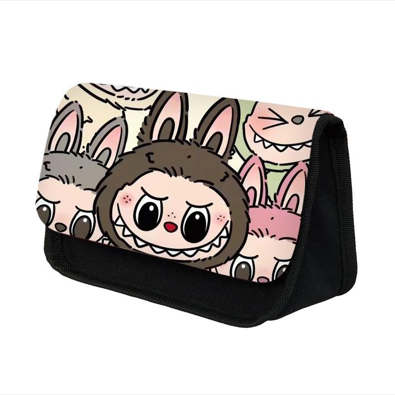 New Primary School Students Cartoon Double-layer Pencil Case Cute Children's Stationery Case Polyester Pencil Case