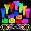 50/100Pcs Fluorescence Sticks Party Multicolor Glowing Stick Bright Colorful Light Bright Bendable Glow Bracelet Party Supplies