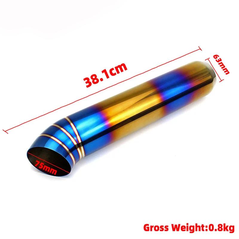Universal Car Exhaust Pipe Muffler 63mm 75mm Auto Exhaust Nozzle Tip Tail Tube JDM Aluminum Alloy High Quality Modified Racing