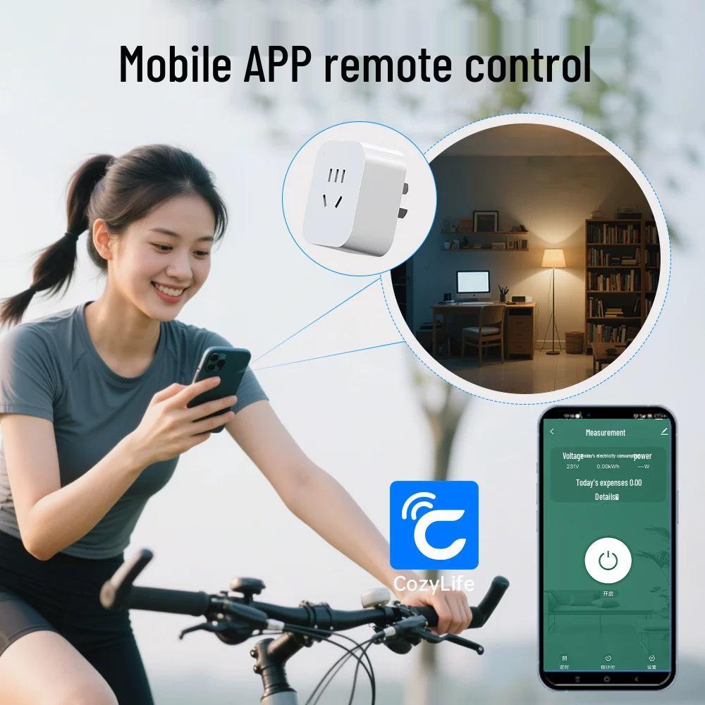 Стандартная британская умная Wi-Fi розетка HomeKit с приложением Cozylife и голосовым управлением Xiao Du.