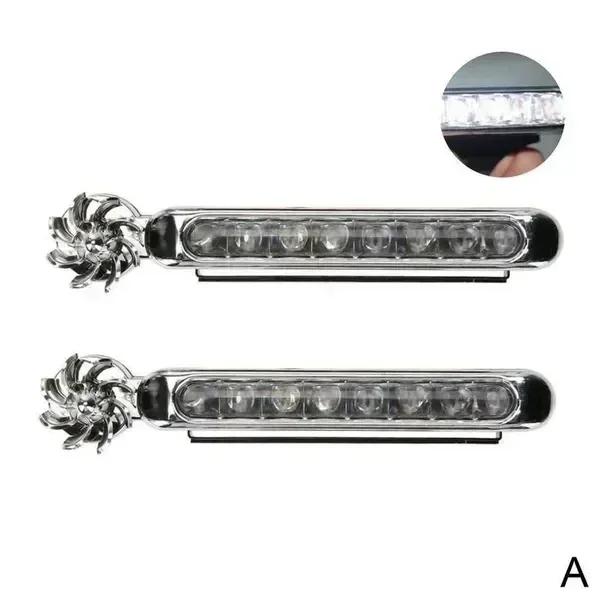 1/2 шт. Автомобильный светодиодный дневной ходовой огонь Светодиодные прожекторы с питанием от ветра Вспомогательное освещение Мотоциклетная лампа Автомобильная дневная фара